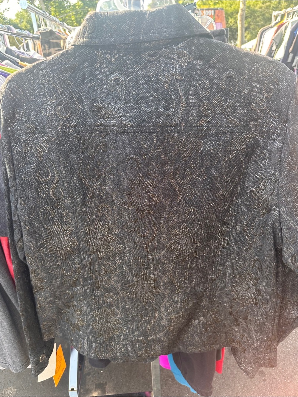 Ruby Rd. Black Embossed Jacket with Orange Label - Picture 6 of 7